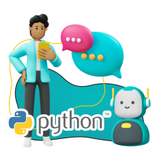 Умный чат-бот на Python - КИБЕРшкола программирования для детей, компьютерные курсы для школьников, начинающих и подростков - KIBERone г. Сургут